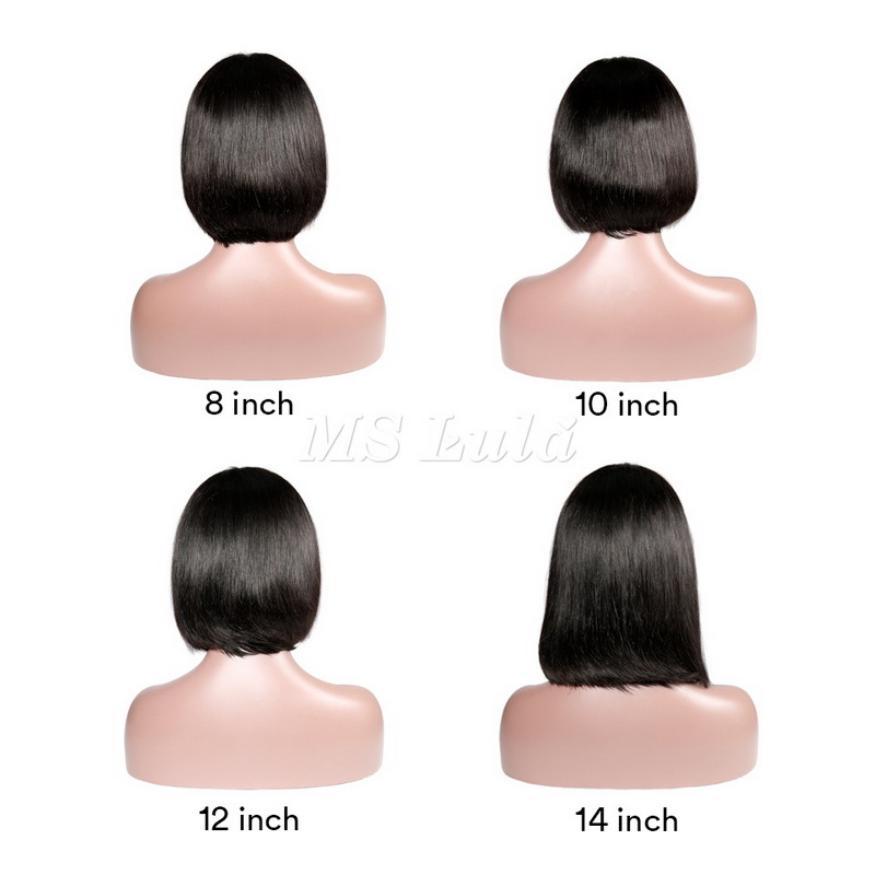 Brazilian Hair Straight 4x4 Lace Closure Bob Wig - 图片 2
